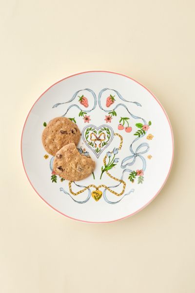 Urban Outfitters Graphic Printed Ceramic Dinner Plate In Mariya At  In Multi