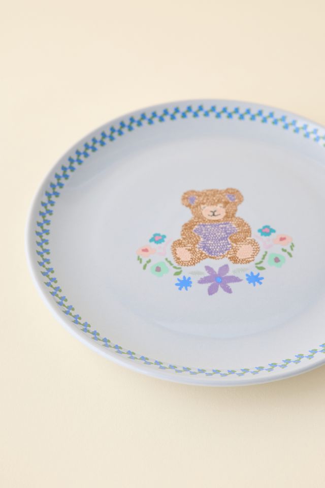 Graphic Printed Ceramic Dinner Plate #2