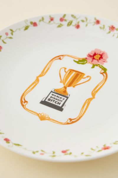Graphic Printed Ceramic Dinner Plate