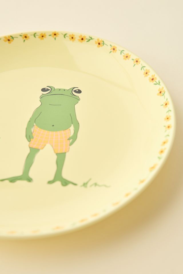 Graphic Printed Ceramic Dinner Plate #1