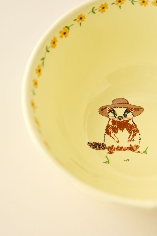 Graphic Printed Ceramic Cereal Bowl #1