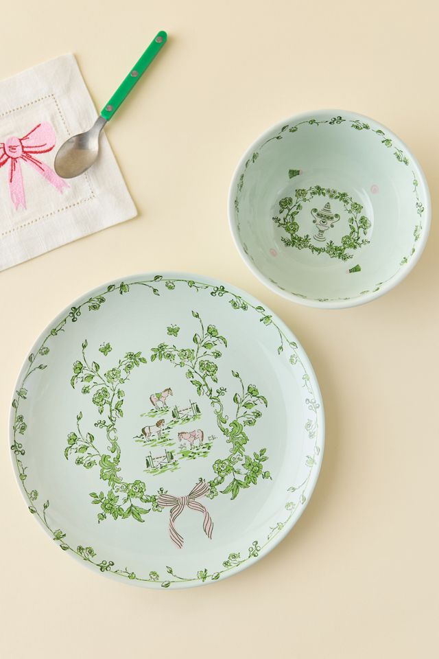 Graphic Printed Ceramic Cereal Bowl #3