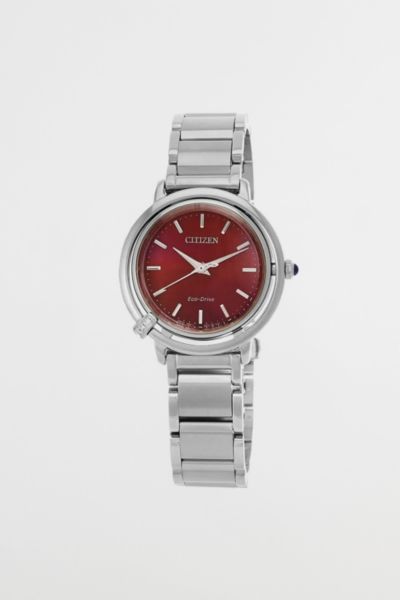 Citizen L Eco-Drive Red Mother of Pearl Dial Watch