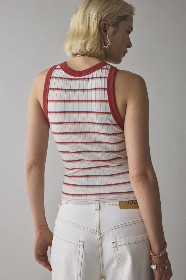 Haut court en tricot côtelé rayé Charli BDG #2