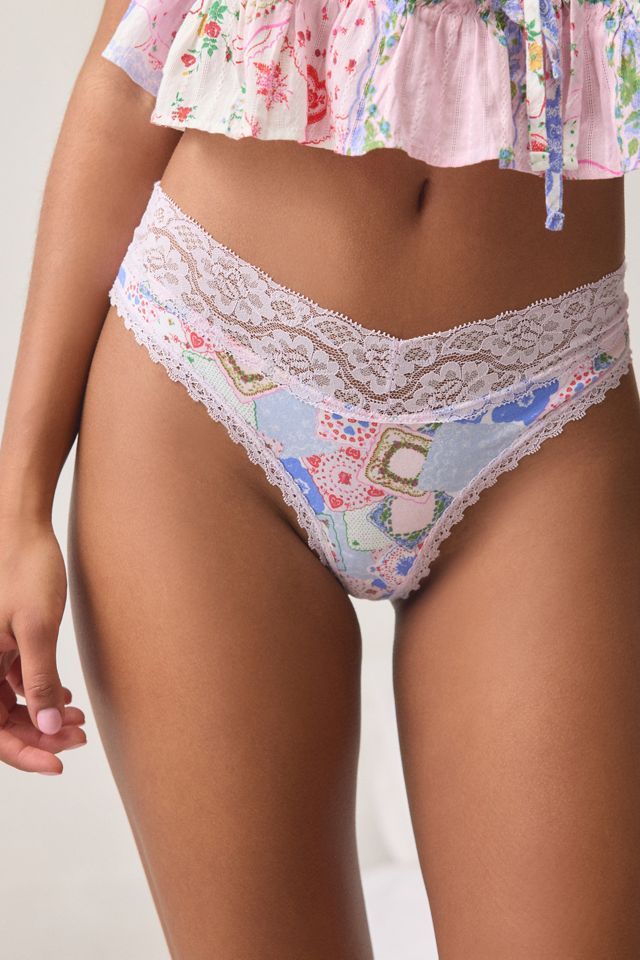 Out From Under Hattie Lace Trim Thong #1