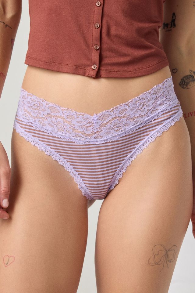 Out From Under Hattie Lace Trim Thong #1