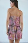 UO Julie Strapless Tiered Chiffon Mini Dress