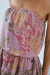 UO Julie Strapless Tiered Chiffon Mini Dress