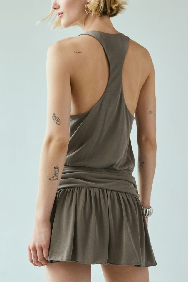 UO Pamela Cowl Neck Draped Knit Mini Romper #3