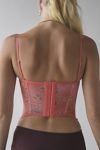 Out From Under Aura Lace-Trim Mesh Corset Top
