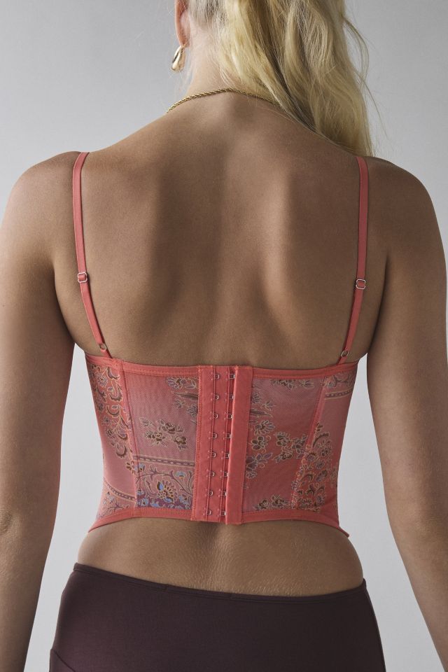 Out From Under Aura Lace-Trim Mesh Corset Top #3