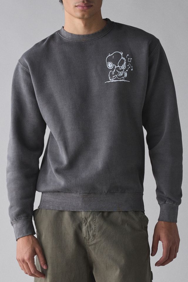 Peanuts Snoopy Jazz Vibe Graphic Crew Neck Sweatshirt #1