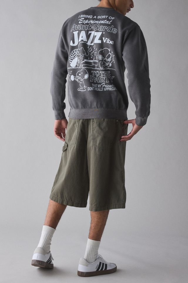 Peanuts Snoopy Jazz Vibe Graphic Crew Neck Sweatshirt #2