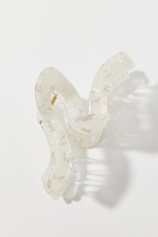 Pearlized Acrylic Wave Claw Clip #1