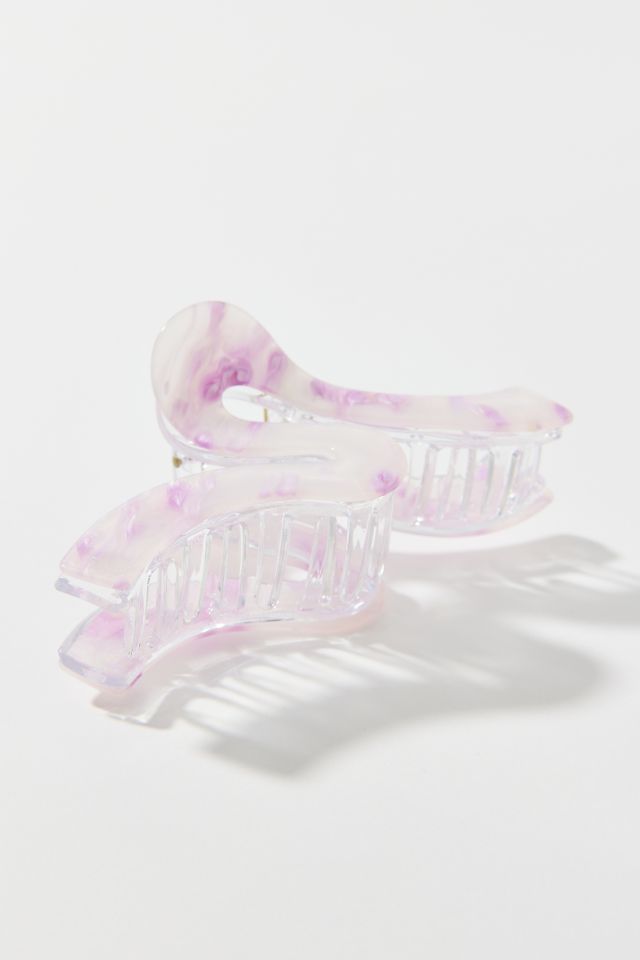 Pearlized Acrylic Wave Claw Clip #1