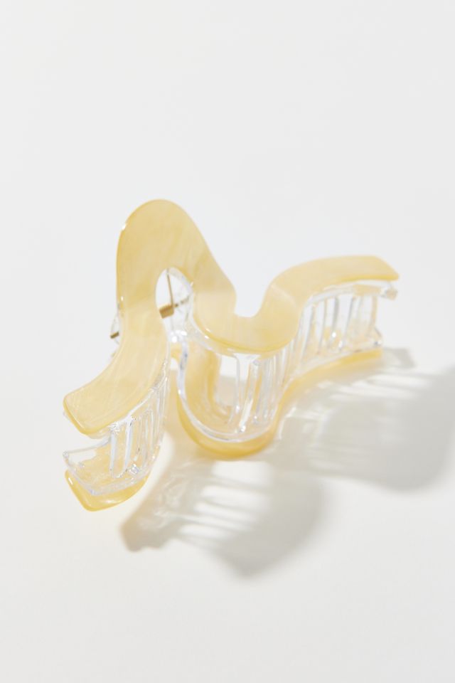 Pearlized Acrylic Wave Claw Clip #1
