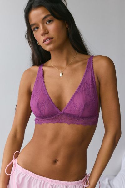 Out From Under Marie Semi-Sheer Lace Plunge Bralette