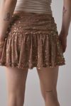 Kimchi Blue Janie Sequin-Embroidered Mesh Foldover Mini Skirt