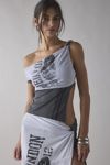 Jaded London Asymmetric Spliced Two-Tee Top