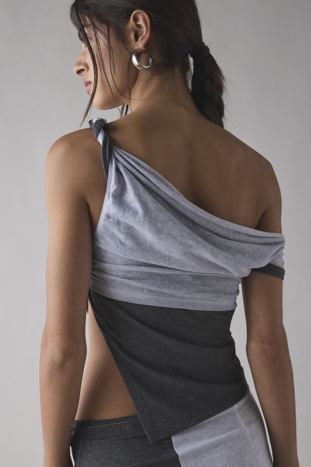 トップス jaded london tops Jaded London Asymmetric Spliced Two-Tee Top | Urban Outfitters