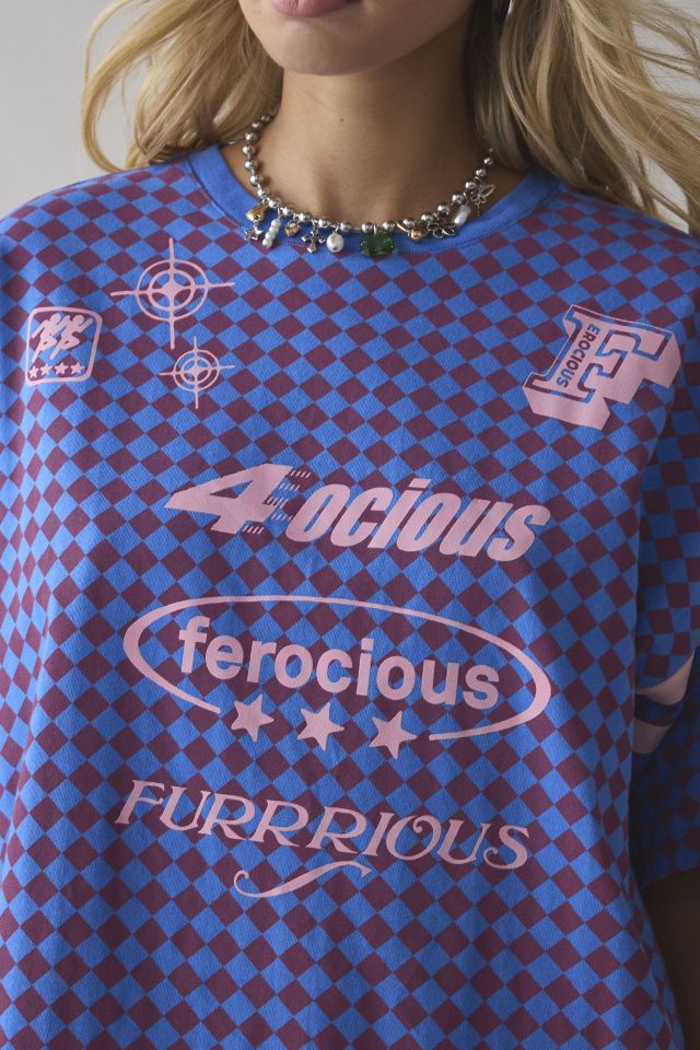 BDG Furrious Rowan Graphic Oversized Checkerboard Jersey Tee #2
