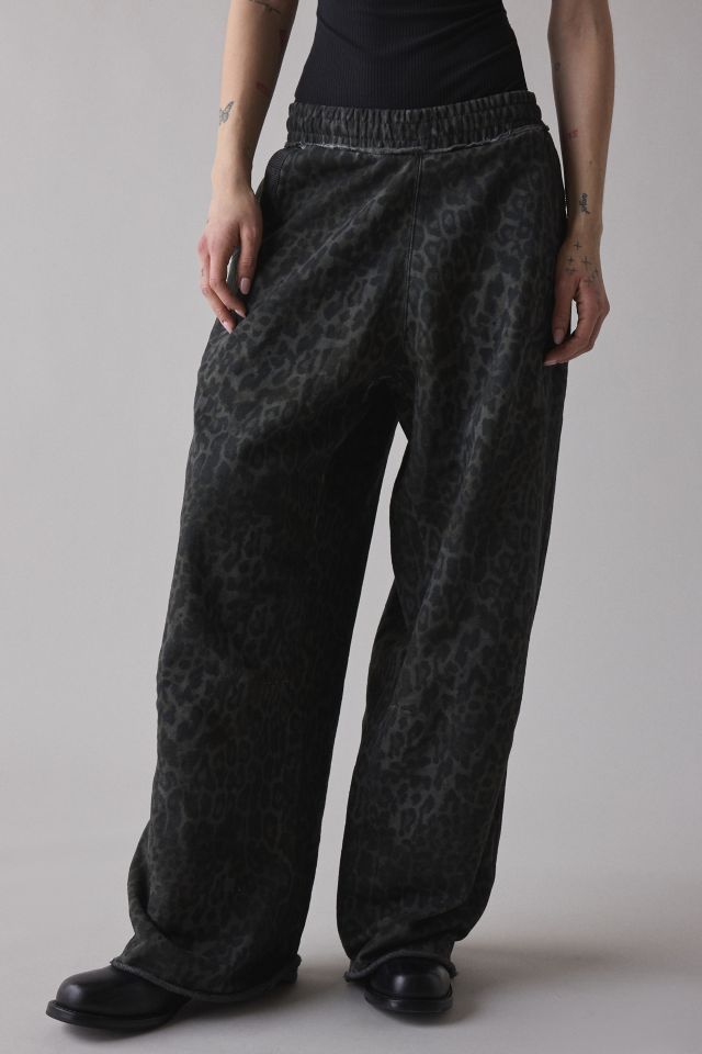 Jaded London Charcoal Leopard Marled Monster Jogger | Urban