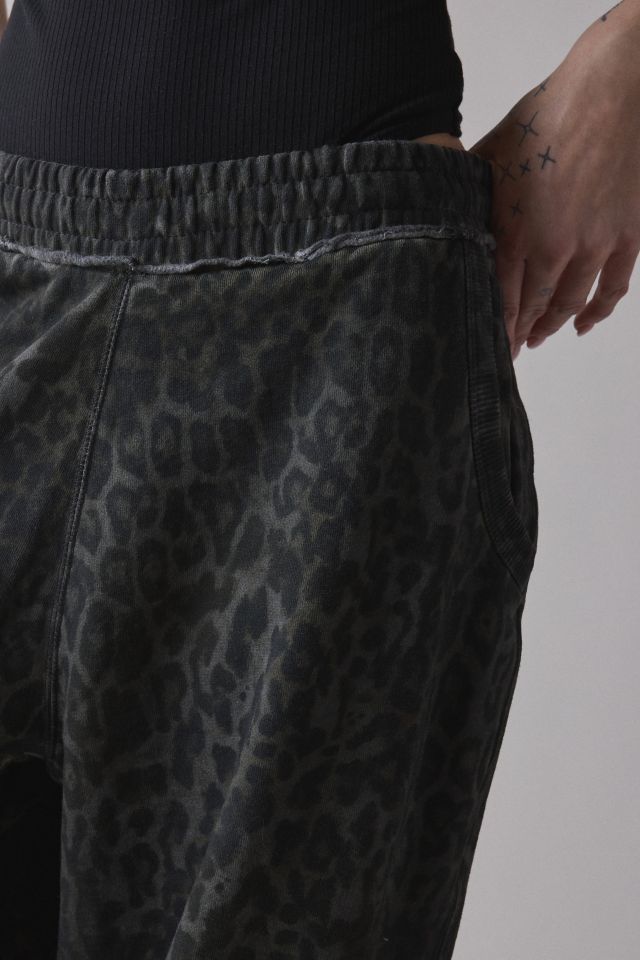 Jaded London Charcoal Leopard Marled Monster Jogger