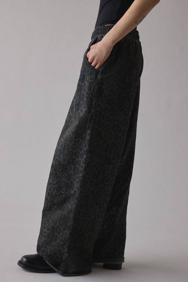 Jaded London Charcoal Leopard Marled Monster Jogger