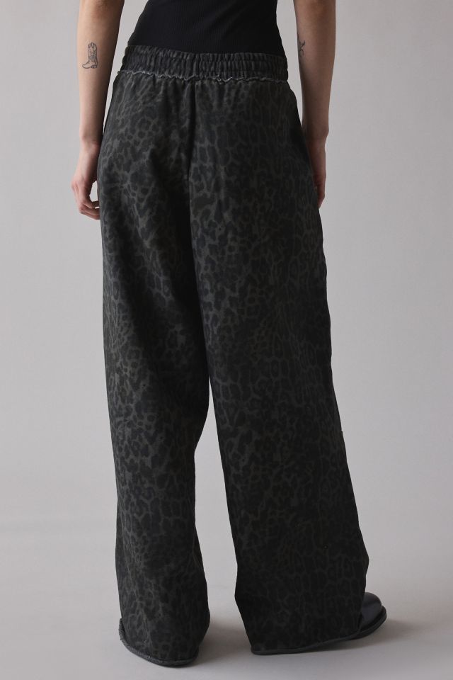 Jaded London Charcoal Leopard Marled Monster Jogger | Urban