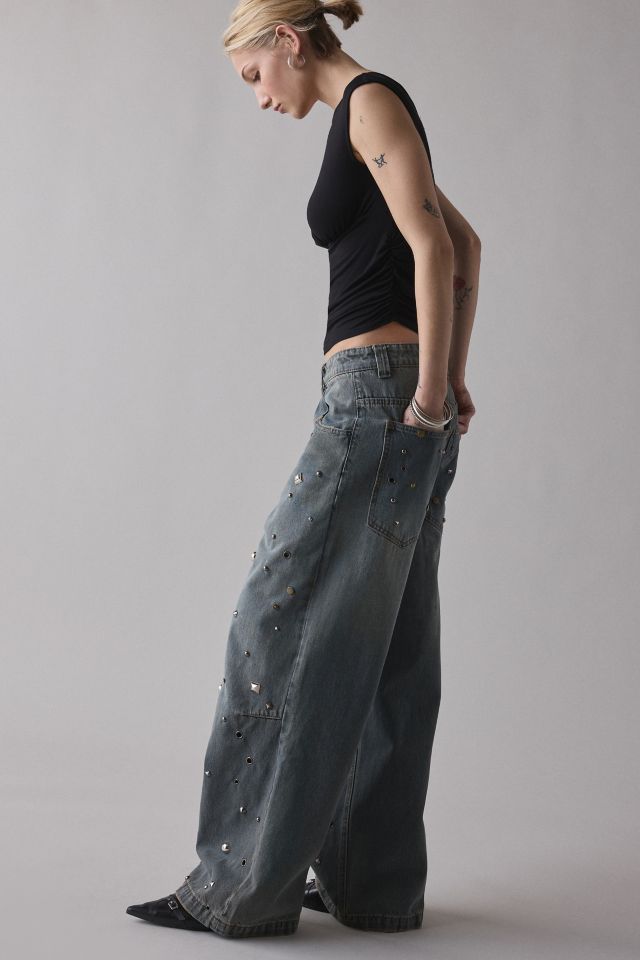 Jaded London Colossus Charm Studded Baggy Jean | Urban