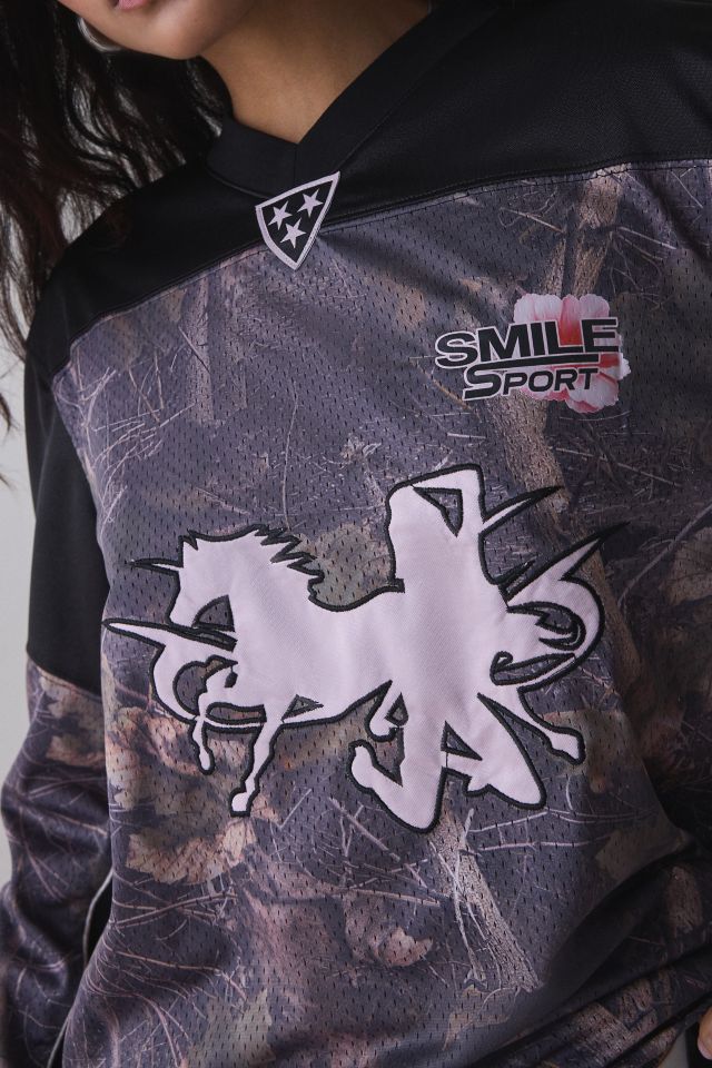 Jaded London Resident Hater Graphic Camo Hockey Jersey