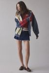 BDG Dusty Colorblock Patchwork Oversized Zip-Up Hoodie Sweatshirt