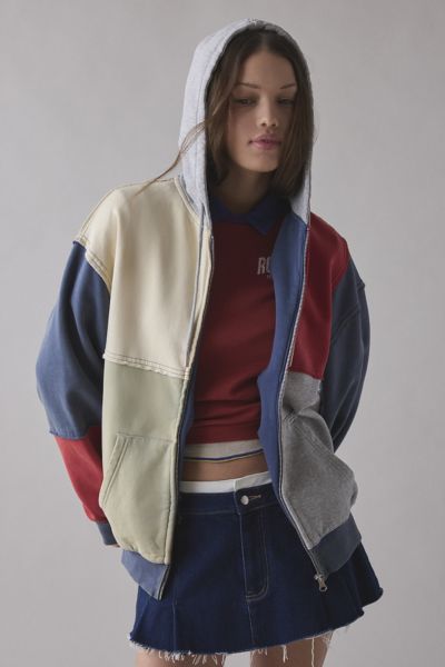 Vintage Nike '90s Colorblock Zip-Up Hoodie Sweatshirt