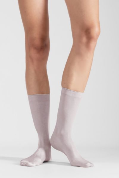 Lechery Shiny Sheer Sock Set In Grey, Women's At Urban Outfitters In Grey