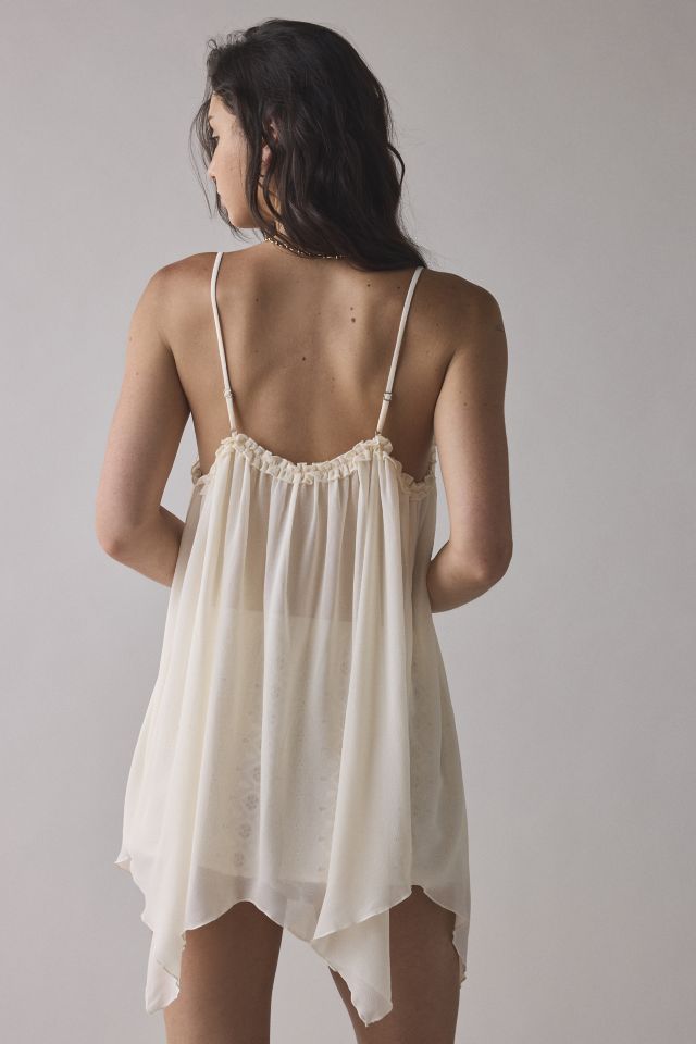 Out From Under Justine Sheer Lace-Trim Hanky Hem Slip
