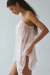 Out From Under Justine Sheer Lace-Trim Hanky Hem Slip