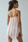 Out From Under Justine Sheer Lace-Trim Hanky Hem Slip