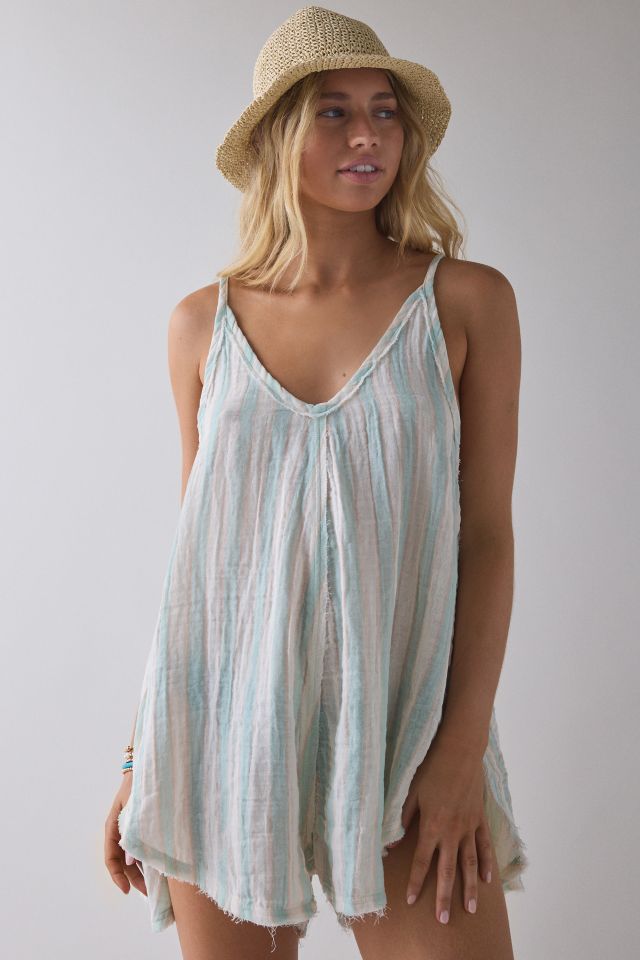 Out From Under Solace Overdyed Cotton Gauze Romper #3