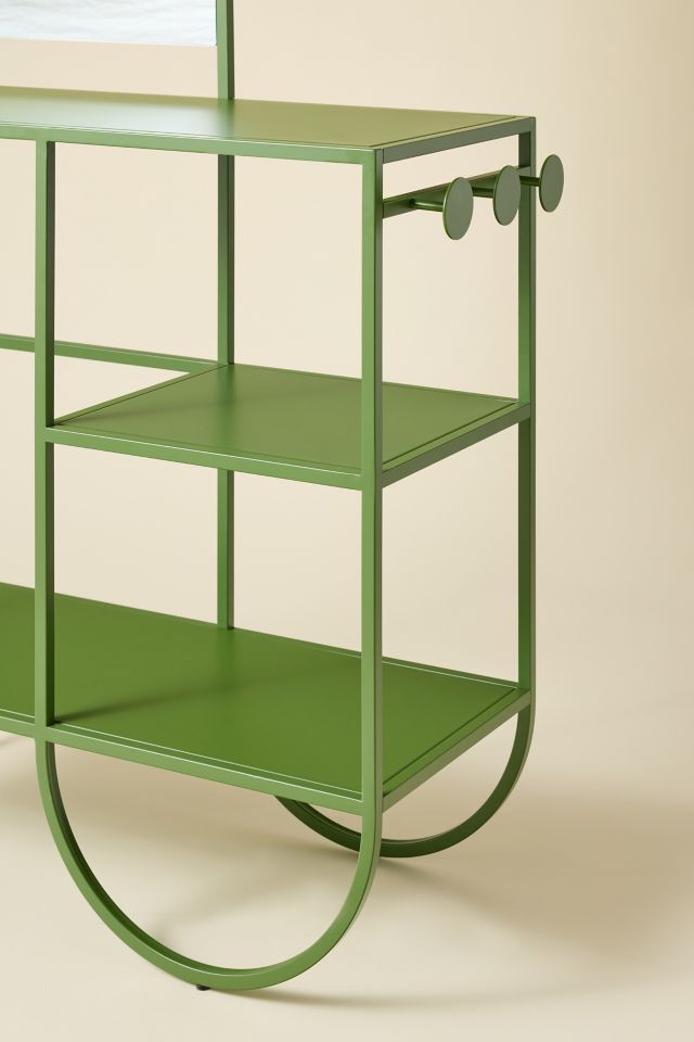 Lucie Iron Mirror Entryway Storage Console #2