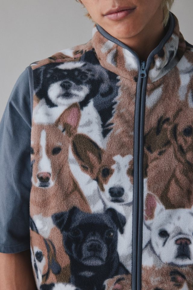 UO Dog Pattern Fleece Vest #3