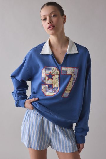 UO Fia Mesh Off-The-Shoulder Crop Top