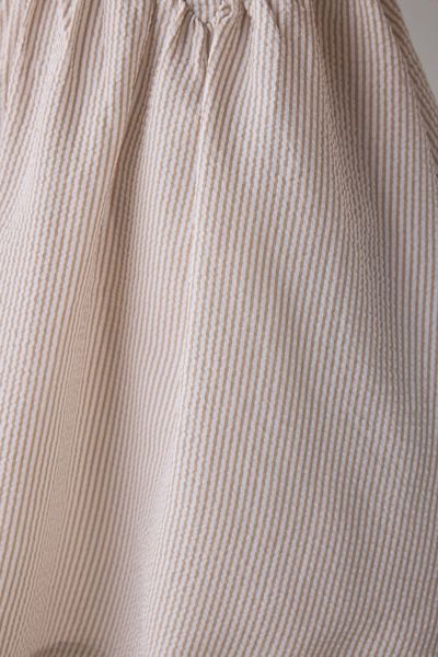 Daisy Street Seersucker Keyhole Tie-Back Smock Mini Dress
