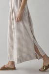 Daisy Street Gingham Cotton Backless Babydoll Maxi Dress