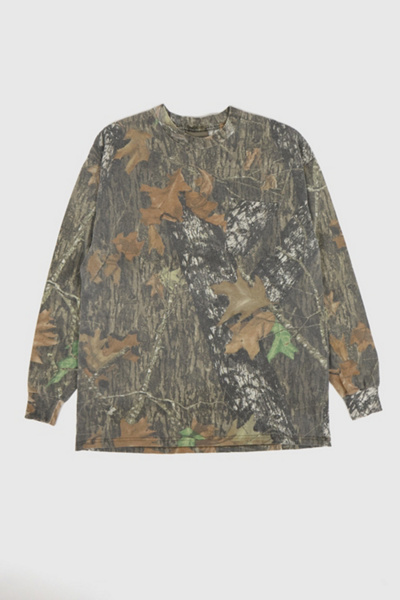 Vintage long sleeve camouflage top