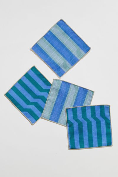 Tortuga Forma Double Sided Cocktail Napkin Set In Marine At Urban Outfitters In Blue