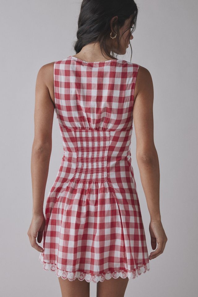 Frankies Bikinis X Bella Hadid Farm Gingham Mini Dress #4