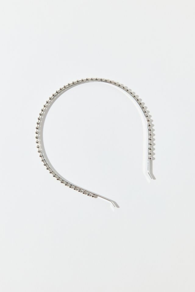 Ryker Silver Bead Metal Headband #1