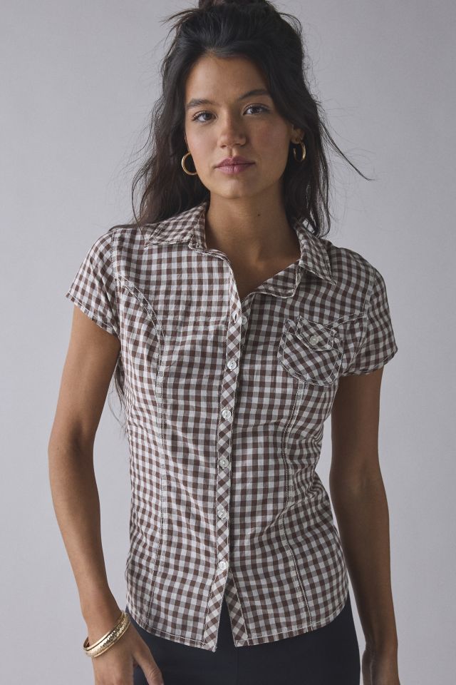 BDG Veronica Short Sleeve Button-Down Shirt