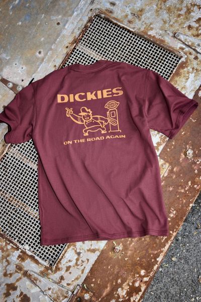 Dickies Burns Graphic Tee In Maroon, Men's At Urban Outfitters In Burgundy