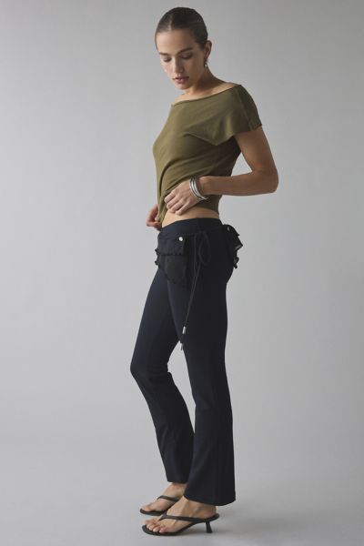 Zemeta What Can I Say Frill Straight Leg Pant